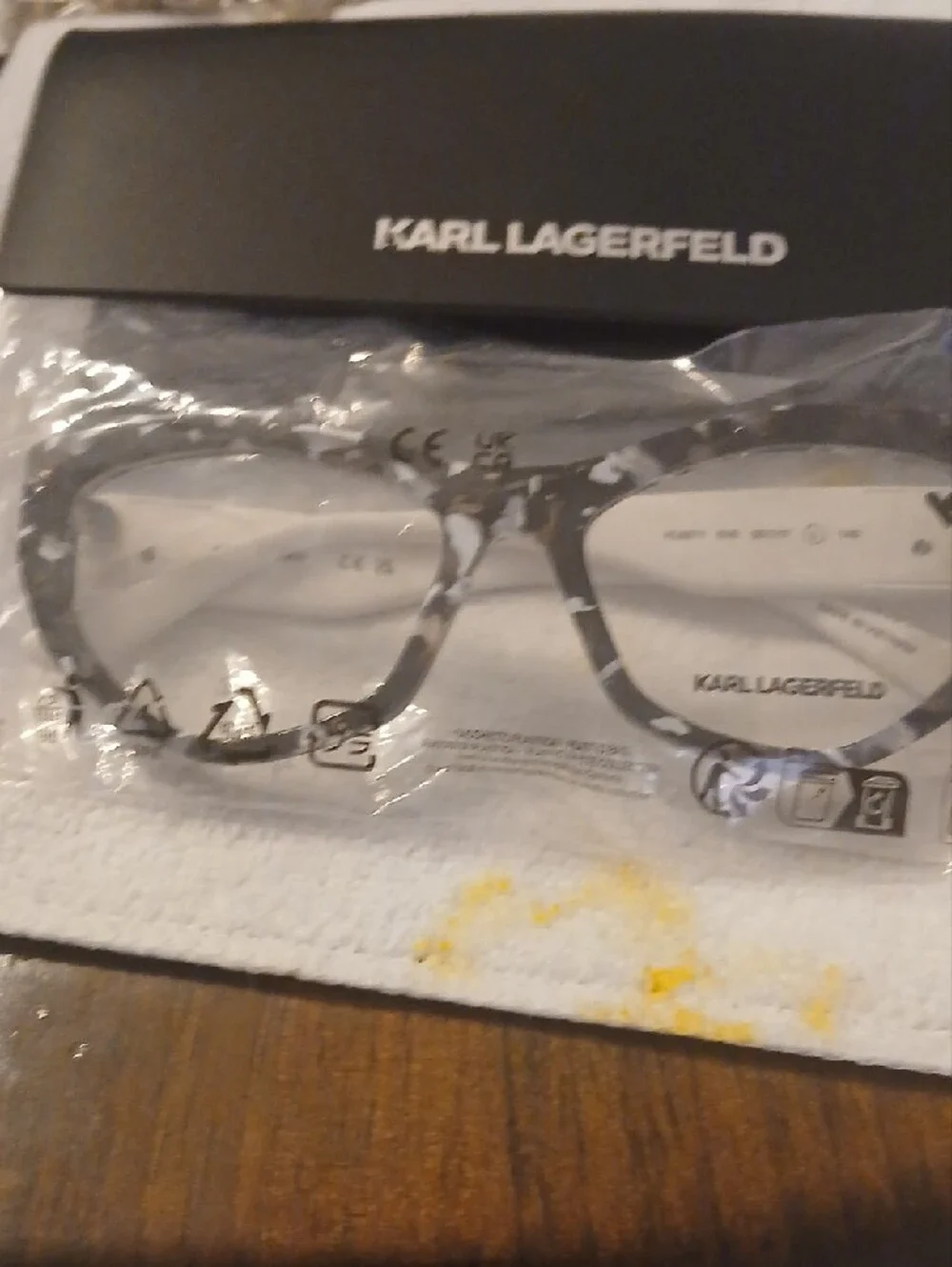 Karl Lagerfeld Women's Cat-Eye Glasses in Black & White Tortoise